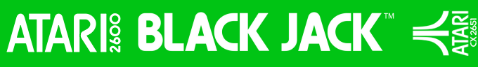 Blackjack logo for Atari 2600